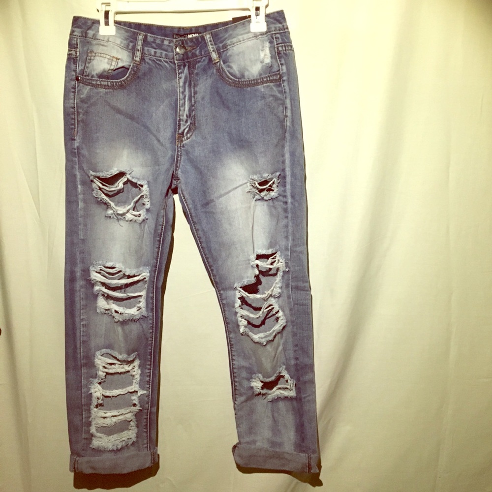 Ripped Boyfriend Jeans